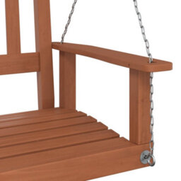 Walplus Garden Swing Bench With Metal Chains Brown Solid Wood Fir - thumbnail 7
