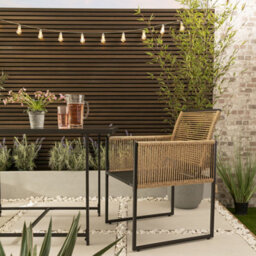 Nöa & Nani Noa & Nani Garden Table With 2 Armchairs In Black & Rattan Jari - thumbnail 3