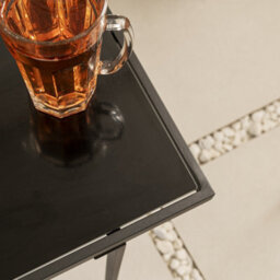 Nöa & Nani Noa & Nani Garden Table With 2 Armchairs In Black & Rattan Jari - thumbnail 4