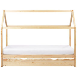 Beliani Kids Trundle Bed Pine Wood Crillon 90 X 200 Cm (Eu Single) Light Brown - thumbnail 5