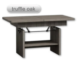 Extendable Coffee-To-Dining Table - Adjustable  116-156Cm, Height 59-70Cm Truffle Oak . - thumbnail 2