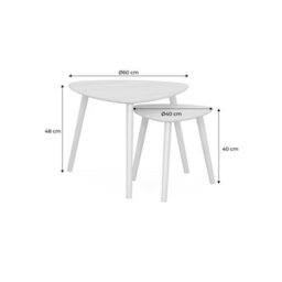 Sweeek - Scandinavian Nesting Tables In Mdf Walnut 60X60X48 Cm - Lena - thumbnail 5