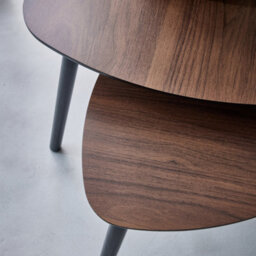 Sweeek - Scandinavian Nesting Tables In Mdf Walnut 60X60X48 Cm - Lena - thumbnail 4