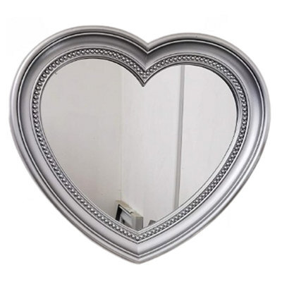30X33Cm Heart Shaped Wall Hanging Bathroom Mirror Stylish Decor Mirror