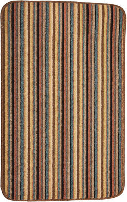 eXtreme Dandy By William Armes, Ios Stripe Indoor Washable Rug, Brown, 80 X 50 - image 1