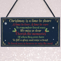 Red Ocean Christmas Xmas Memorial Tree Hanging Decoration Bauble Family Grave Side Memorial Poem Quote Gift - thumbnail 3