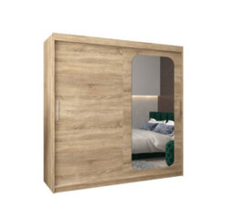 Arte Uppsala T2 Sliding Door Wardrobe 200Cm In Oak Sonoma - Timeless Storage With Mirrored Elegance - thumbnail 2