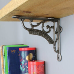 "Pair Of Antique Cast Iron J Duckett Shelf Brackets - 180mm X 195mm  7"" X 7.75""" - thumbnail 3