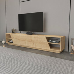 Decorotika Rhodes Tv Stand Tv Unit For Tv's Up To 106 Inch Oak - thumbnail 3