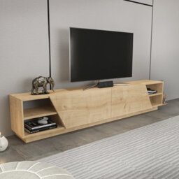 Decorotika Rhodes Tv Stand Tv Unit For Tv's Up To 106 Inch Oak - thumbnail 2
