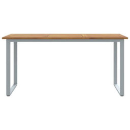 Berkfield Garden Dining Table Grey 160 X 80 X 75 Cm - thumbnail 5