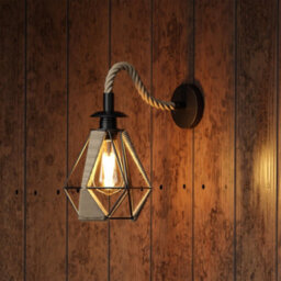 Ledsone Retro Hemp Rope Wall Sconce Lamp Rustic Industrial E27 Base Metal Shade Wall Mounted Lighting Fixture With Bulb - thumbnail 2
