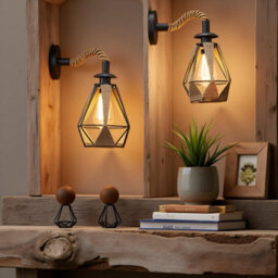 Ledsone Retro Hemp Rope Wall Sconce Lamp Rustic Industrial E27 Base Metal Shade Wall Mounted Lighting Fixture With Bulb - thumbnail 8