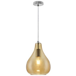 Long Life Lamps Company Modern Tear Drop Ceiling Pendant Light Glass Smoked Amber Lamp Shade H3067 - thumbnail 4