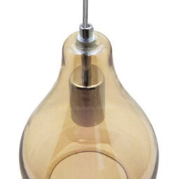 Long Life Lamps Company Modern Tear Drop Ceiling Pendant Light Glass Smoked Amber Lamp Shade H3067 - thumbnail 5