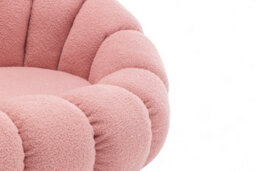 Teddy Boucle Fabric Pink Mirielle 2 Seat Accent Chair - thumbnail 9