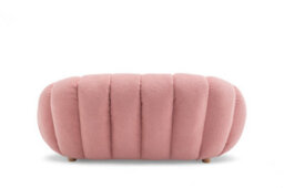 Teddy Boucle Fabric Pink Mirielle 2 Seat Accent Chair - thumbnail 8