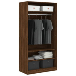 Berkfield Wardrobe Brown Oak 100X50X200 Cm Engineered Wood - thumbnail 4