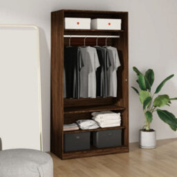 Berkfield Wardrobe Brown Oak 100X50X200 Cm Engineered Wood