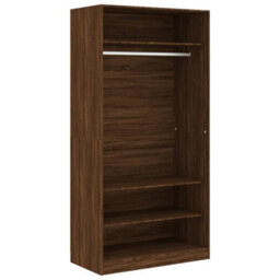 Berkfield Wardrobe Brown Oak 100X50X200 Cm Engineered Wood - thumbnail 2