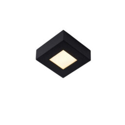 Lucide Brice-Led Modern Flush Ceiling Light Bathroom - Led Dim. - 1X8W 3000K - Ip44 - Black