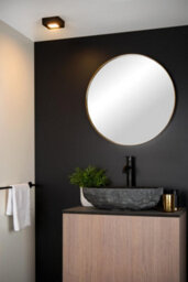 Lucide Brice-Led Modern Flush Ceiling Light Bathroom - Led Dim. - 1X8W 3000K - Ip44 - Black - thumbnail 4