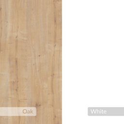Decortie Piano Modern Corner Bookcase Shelving Unit Tall Display Unit Corner Shelf Oak, White 158.9Cm - thumbnail 6
