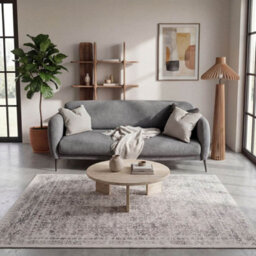 The Rugs Montana Cream Grey Oriental Area Rug And Runner Soft Durable Pet Friendly Easy To Clean Living Room Bedroom 3716Cg - thumbnail 1
