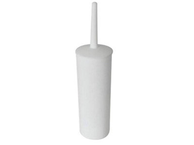 Blue Canyon White Plastic Toilet Brush And Holder Durable Washable Cleaning Brush - image 1