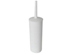 Blue Canyon White Plastic Toilet Brush And Holder Durable Washable Cleaning Brush