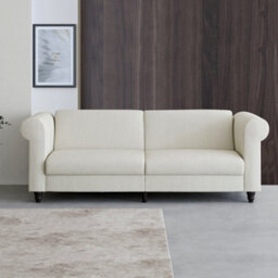 Dorel Felix 3 Seaters Sofabed In Corduroy Cream - thumbnail 5