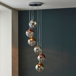 Luminosa Lighting Luminosa Paloma Plate Pendant Ceiling Lamp, Chrome Plate With Chrome, Copper, Gold, Glass - thumbnail 2
