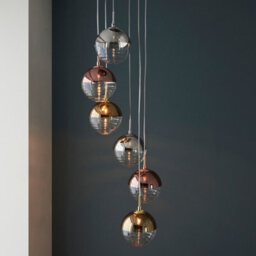 Luminosa Lighting Luminosa Paloma Plate Pendant Ceiling Lamp, Chrome Plate With Chrome, Copper, Gold, Glass - thumbnail 3