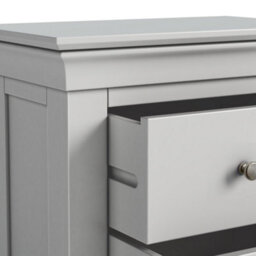 Colette Grey 2 Drawer Bedside Table - Fully Assembled By Roseland Furniture - thumbnail 9