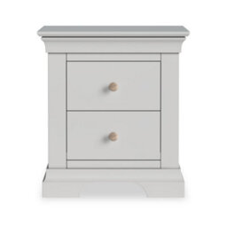 Colette Grey 2 Drawer Bedside Table - Fully Assembled By Roseland Furniture - thumbnail 6