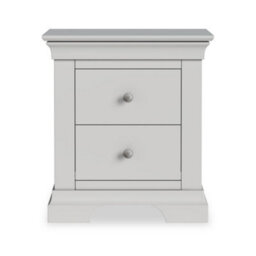 Colette Grey 2 Drawer Bedside Table - Fully Assembled By Roseland Furniture - thumbnail 5