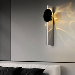 Amorly Modern Rotatable Led Wall Sconce Silver Corrugated Wall Lamp Creative Adjustable Lighting For Living Room Bedroom Headboard Porch - thumbnail 3