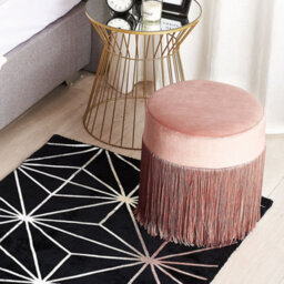 Beliani Black Silver Geometric Rug 80 X 150 Cm Handwoven Viscose-Cotton Low Pile - thumbnail 2
