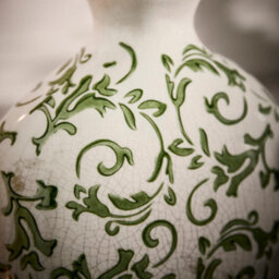 Dibor Vintage Luxury Irina Green Botanical Bottle Flower Vase H31 X W14Cm - thumbnail 2