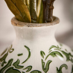Dibor Vintage Luxury Irina Green Botanical Bottle Flower Vase H31 X W14Cm - thumbnail 3
