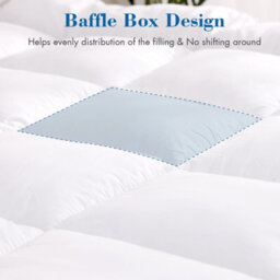Alivio Soft & Fluffy Microfiber King Size Mattress Topper - Extra Thick Quilted Cover For Ultimate Comfort (White) - thumbnail 4