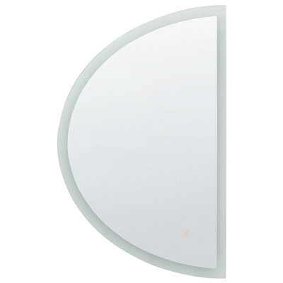 Beliani Led Bathroom Mirror Bezons 49 Cm 80 Cm Silver - image 1