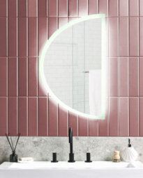 Beliani Led Bathroom Mirror Bezons 49 Cm 80 Cm Silver - thumbnail 2