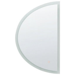 Beliani Led Bathroom Mirror Bezons 49 Cm 80 Cm Silver