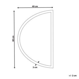 Beliani Led Bathroom Mirror Bezons 49 Cm 80 Cm Silver - thumbnail 3