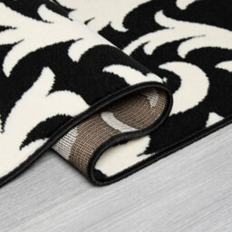 Bravich Hard Wearing Hessian Backed Stair Runner Kitchen Mat - Texas Black & White Filigree - 60X240Cm (2'x8') - thumbnail 9