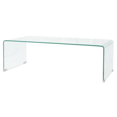Vidaxl Coffee Table Tempered Glass 98X45X30 Cm Clear - image 1