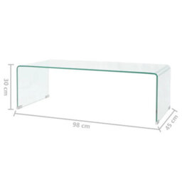 Vidaxl Coffee Table Tempered Glass 98X45X30 Cm Clear - thumbnail 6