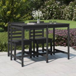 Berkfield Garden Table Grey 159.5X82.5X110 Cm Solid Wood Pine - thumbnail 1