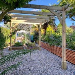 Rutland County Garden Furniture Premium Pergola - Wood - L360 X W480 X H270 Cm - Light Green - thumbnail 4